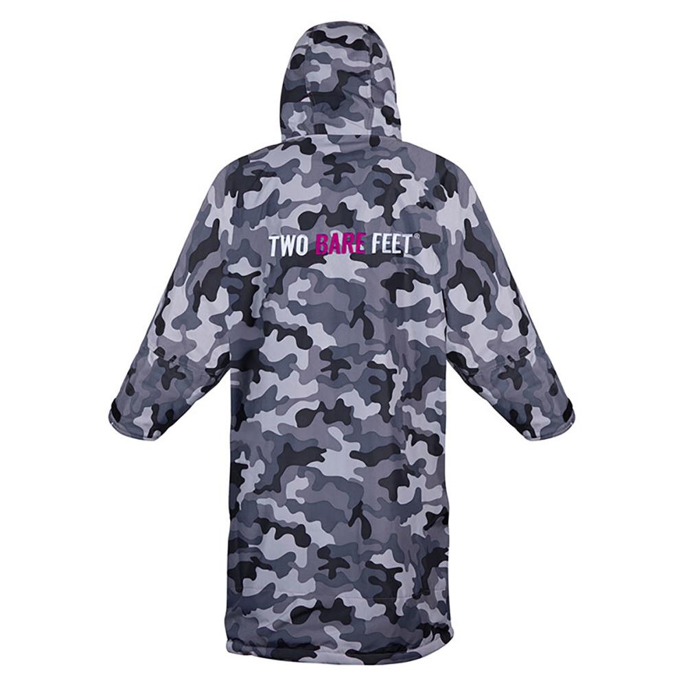 Two Bare Feet Kids Weatherproof Changing Robe & Changing Mat - Grey Camo / Raspberry Extra Image 1